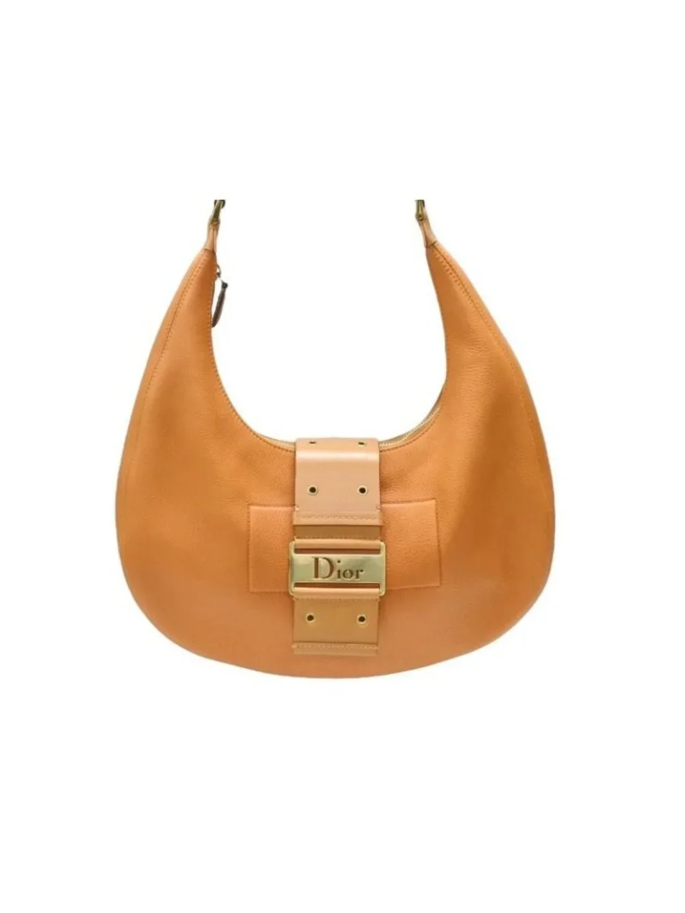 Dior Galliano Era Street Chic Hobo Shoulder Bag Lambskin Brown